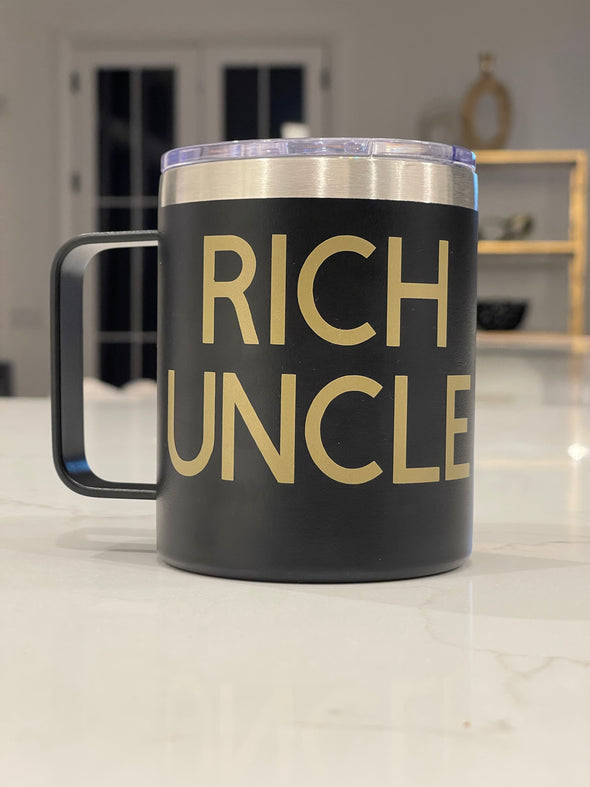 Rich Uncle (Black and Gold) Mug