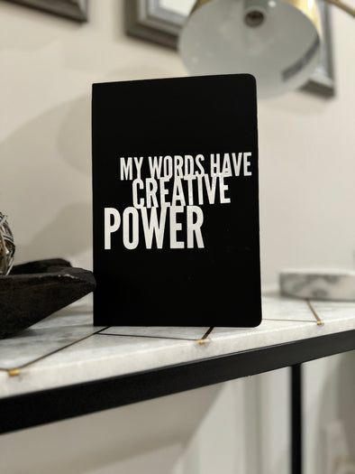 My Words Have Creative Power Executive Journal (white)