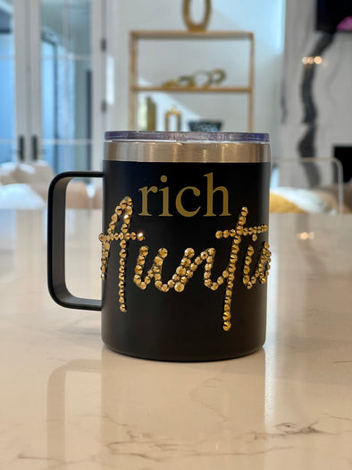 Rich Auntie (Black w Gold Bling) Mug