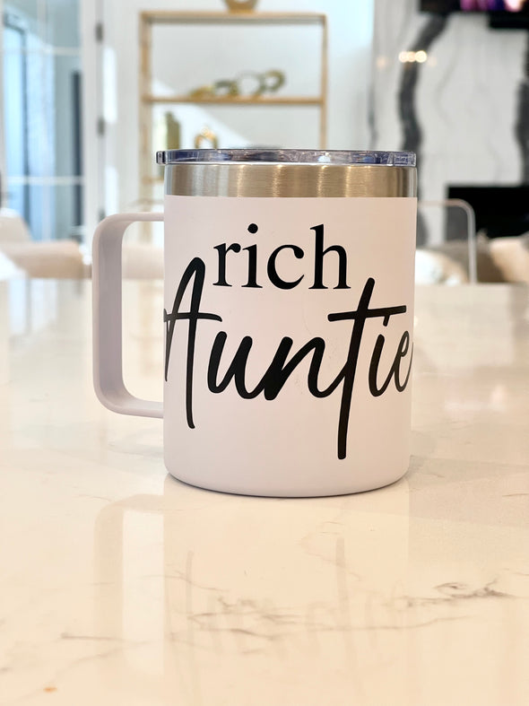 Rich Auntie (Black and White) Mug