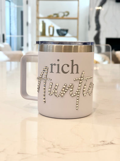 Rich Auntie (White w Silver Bling) Mug