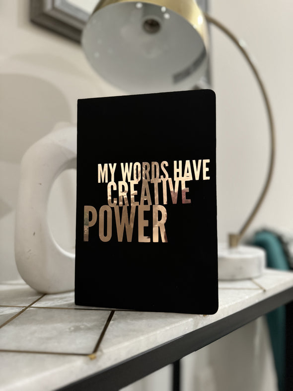 My Words Have Creative Power Executive Journal (rose gold)