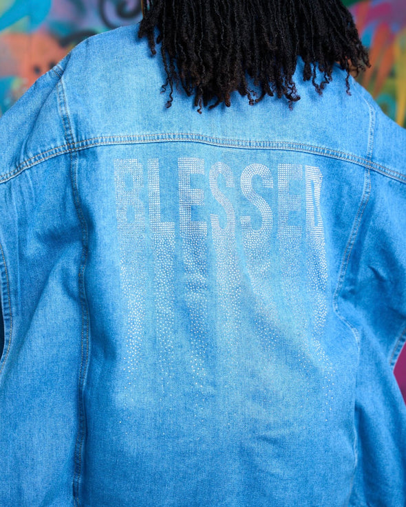 One Size "Blessed" drip jacket