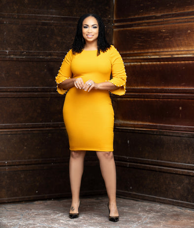 "Evelyn" dress (mustard)