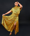 "Golden Belle" stripe skirt set