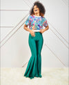 The "70s Summer" bellbottom pants (green)
