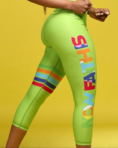 Faith is Now leggings — GREEN