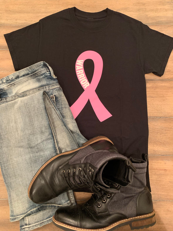 Breast Cancer Warrior Unisex tee (black)